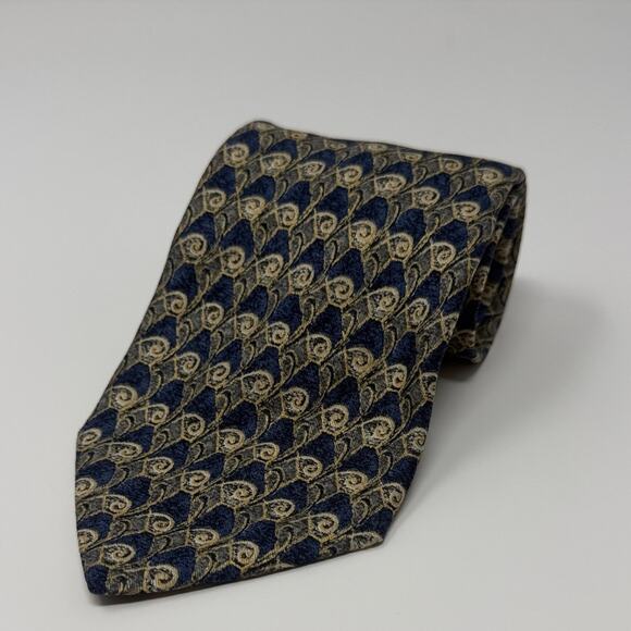 Ermenegildo Zegna Other - Ermenegildo Zegna 100% Silk Tie - Navy/Yellow